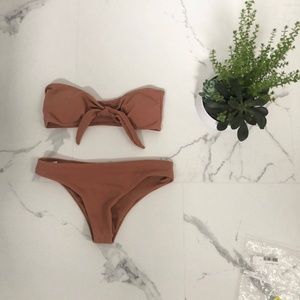 Cute strapless bikini